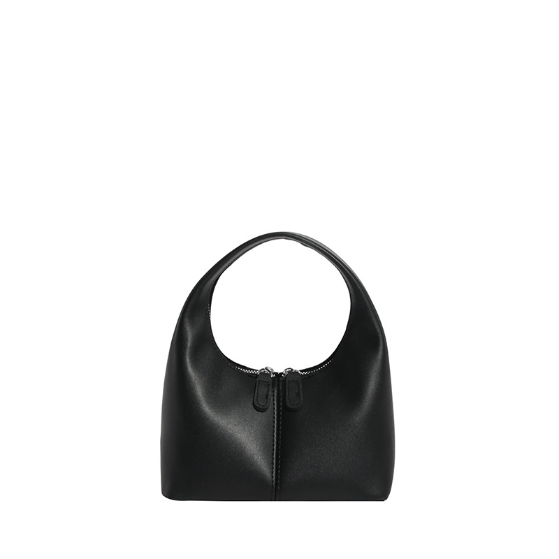 Minimalist Black Hobo Handbag