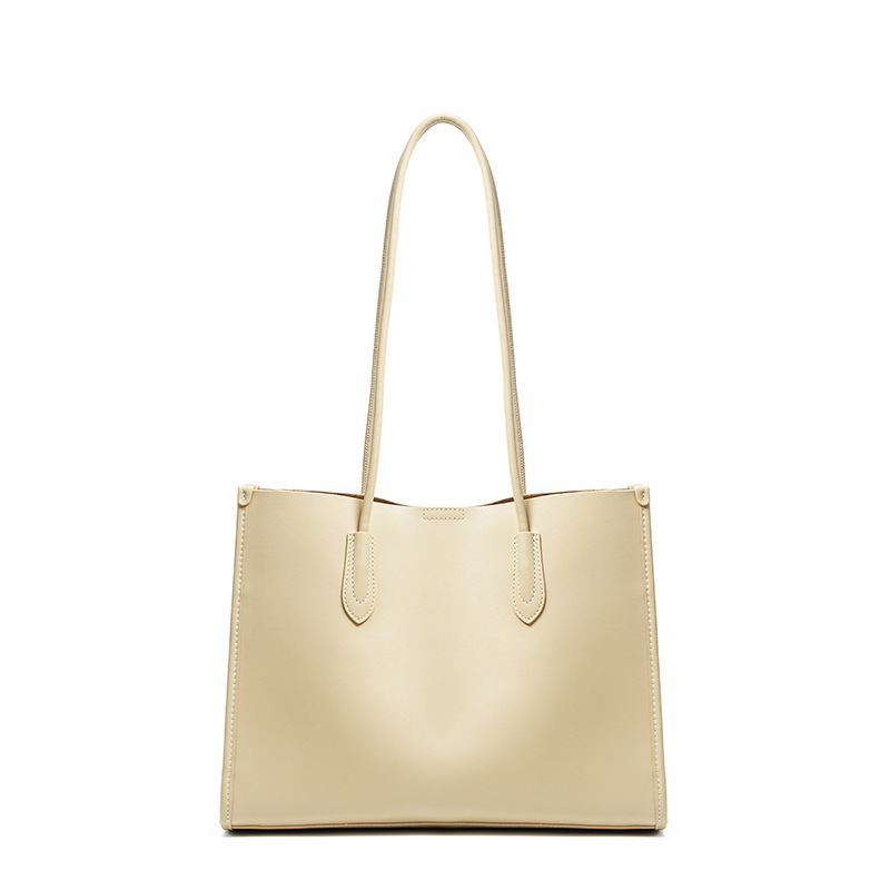 Solid Color Women Office Shoulder Tote Bag
