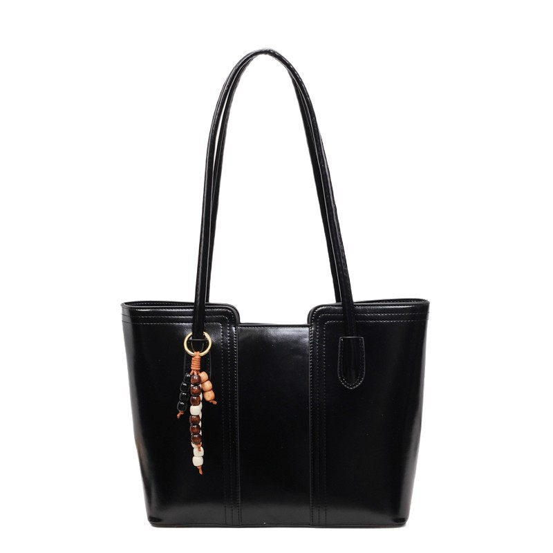 Vintage Bead‑Charm Large Work Tote Bag