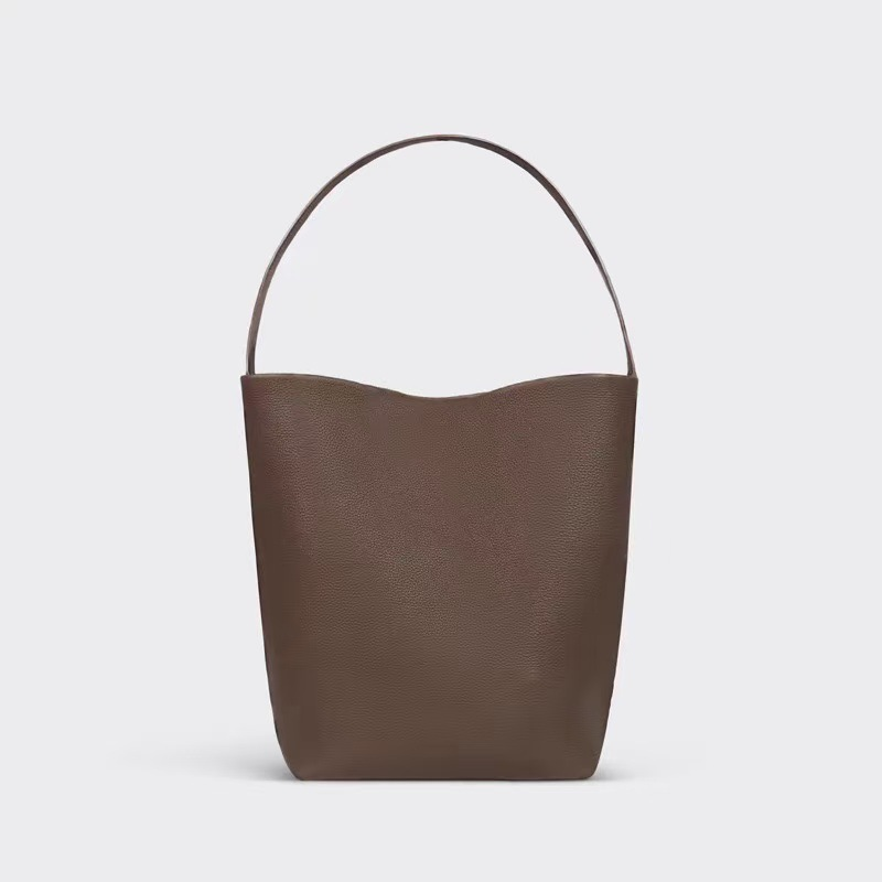 Soft Faux Leather Bucket Tote Handbag