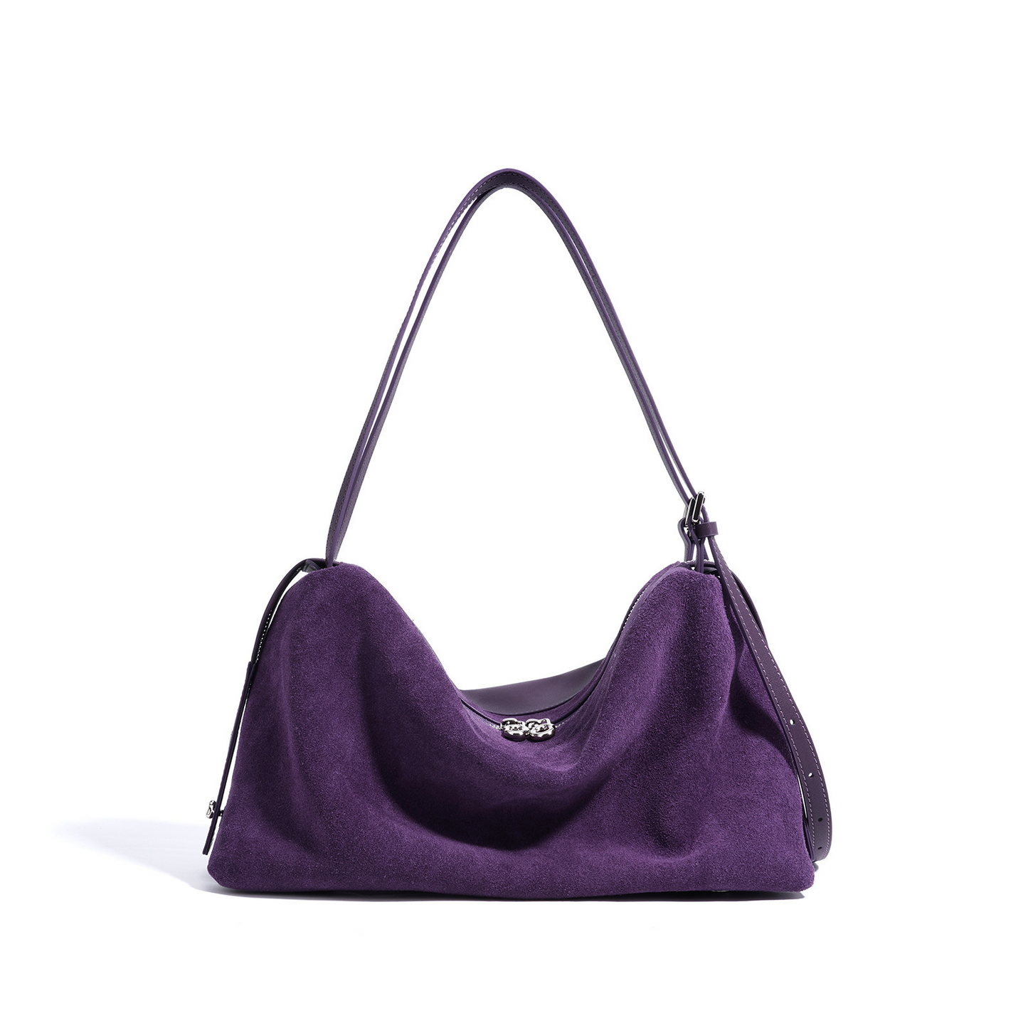 Vintage Suede‑Effect Hobo  Bag