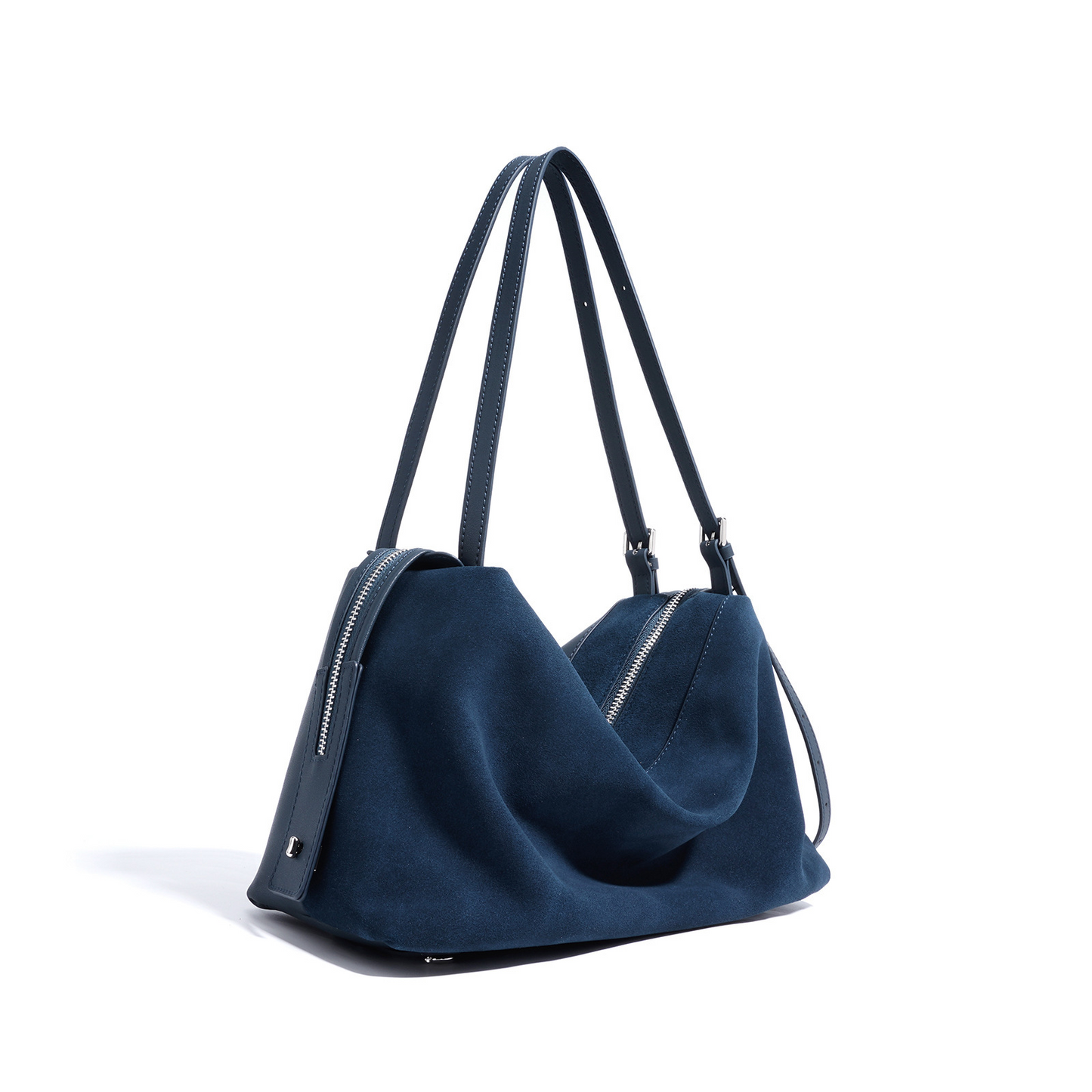 Vintage Suede‑Effect Hobo  Bag