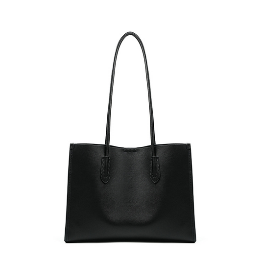 Solid Color Women Office Shoulder Tote Bag