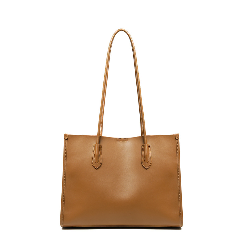 Solid Color Women Office Shoulder Tote Bag