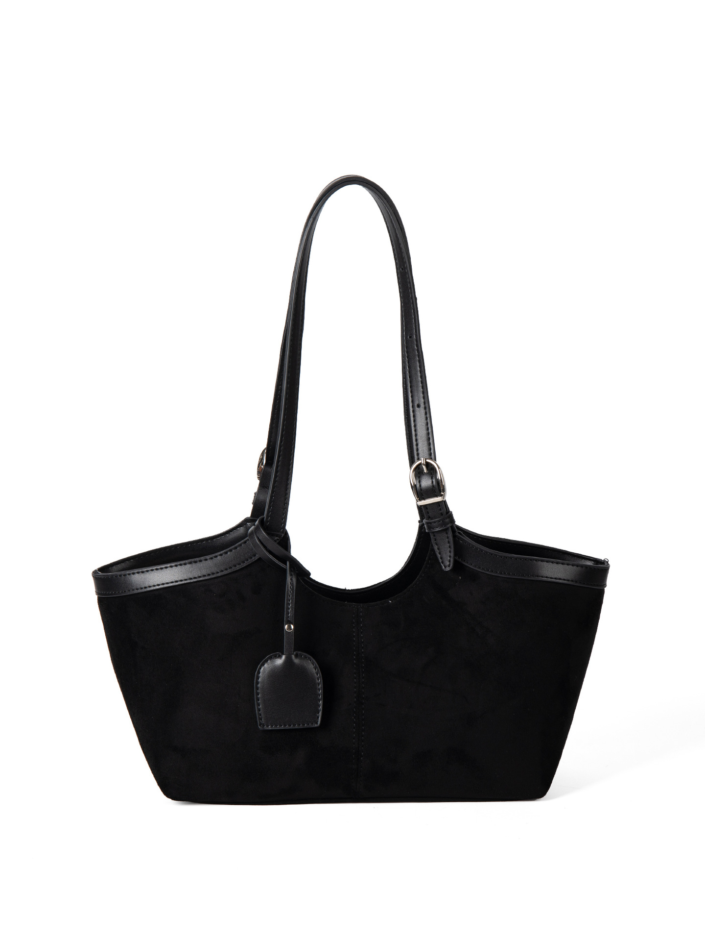 Vintage Suede‑Effect Tote Bag