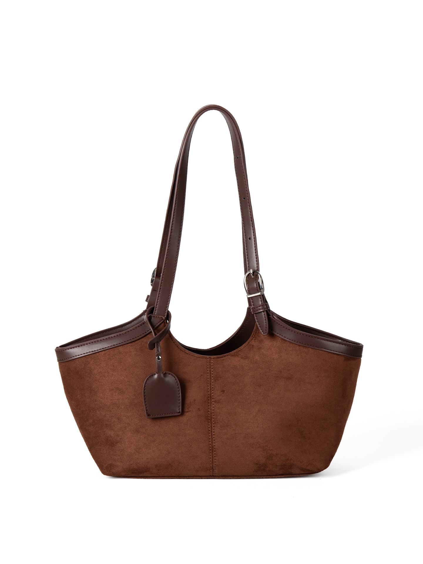 Vintage Suede‑Effect Tote Bag