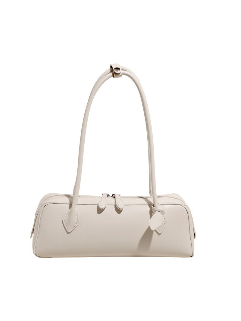 Glossy Cylinder Baguette Handbag