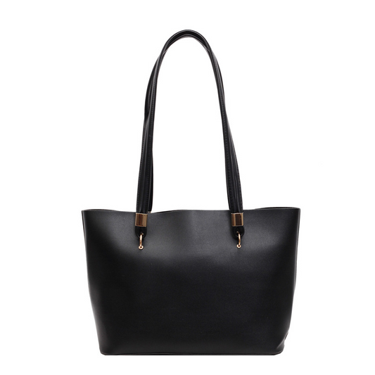 Adjustable Metal‑Accent Large Work Tote Bag