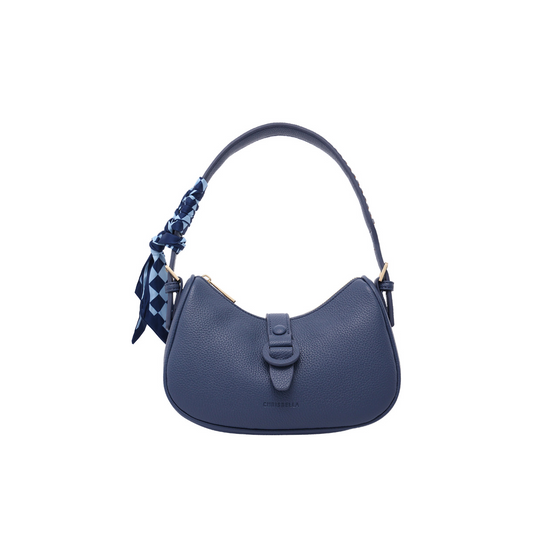 Silk‑Scarf Decor Hobo Shoulder Bag