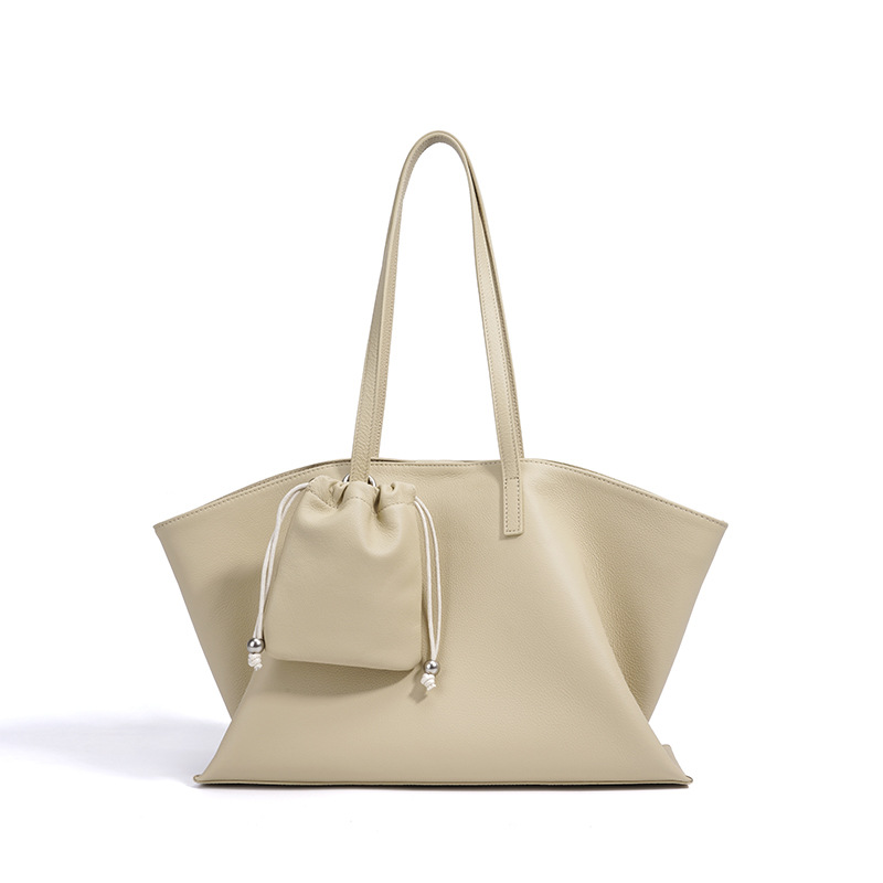 Geometric Wing‑Shape Large Tote Bag With Mini Pouch