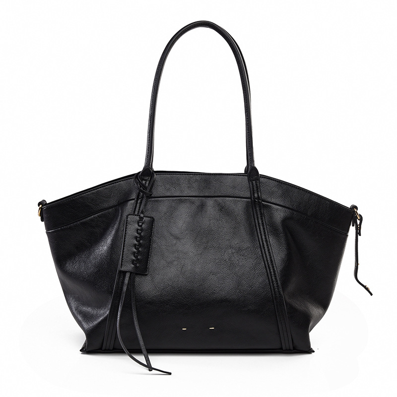 Soft Faux‑Leather Large Tote Bag