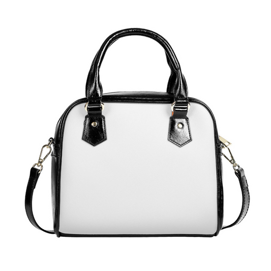 Black‑White Color Block Shell Shoulder bag