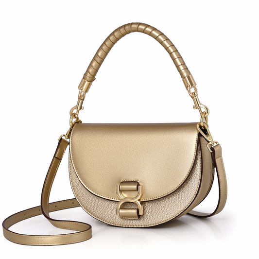 Women Half‑Moon Crossbody Purse with Dual Straps