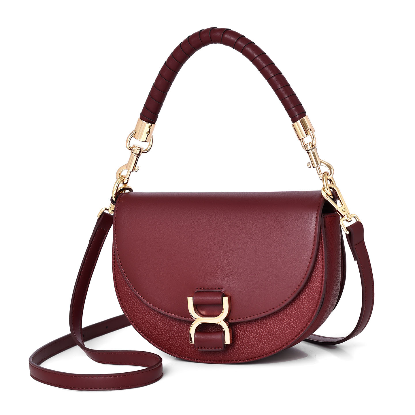 Women Half‑Moon Crossbody Purse with Dual Straps