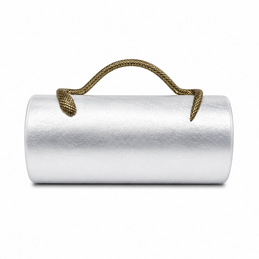 Cylindrical Mini Evening Clutch Bag